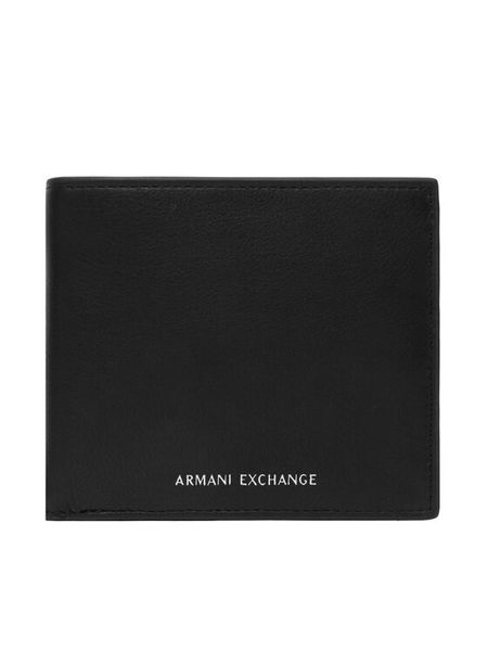 Armani Exchange Portfel XM000167 AF22541 UC001 Czarny. Czarne portfele męskie Armani Exchange, bez wzorów, ze skóry. Za 349.99 zł.