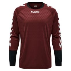 Bluza Bramkarska Hummel. Czerwone bluzy nierozpinane męskie HUMMEL, l, bez wzorów, sportowe, bez ramiączek, bez kaptura. Za 218.50 zł.