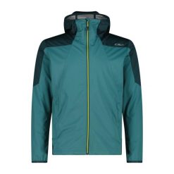 Kurtka męska turystyczna CMP 35A6267. Niebieskie kurtki softshell męskie CMP, l, bez wzorów, z softshellu, z kapturem, trekkingowe. Za 425.00 zł.