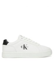 Calvin Klein Jeans Sneakersy Classic Cupsole Mono Lth YM0YM01369 Biały. Białe buty sportowe na co dzień męskie Calvin Klein Jeans, m, bez wzorów, z jeansu, bez ramiączek, bez kaptura. Za 349.99 zł.