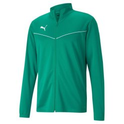 Bluza męska Puma teamRISE Training Poly Jacket zielona. Białe bluzy nierozpinane męskie Puma, m, bez wzorów, sportowe, bez ramiączek, bez kaptura. Za 132.82 zł.