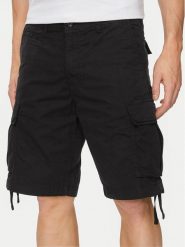 Jack & Jones Szorty materiałowe Cole 12253122 Czarny Loose Fit. Czarne szorty męskie Jack & Jones, bez wzorów, z bawełny. Za 169.99 zł.