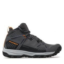 Trekkingi Mammut. Szare buty trekkingowe męskie Mammut, bez wzorów, sportowe, bez obcasa, bez zapięcia. Za 729.99 zł.