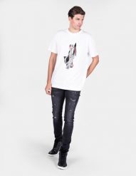 Les Hommes T-shirt "Logo" | LJT224-710P | Logo | Mężczyzna | Biały. Białe t-shirty męskie Les Hommes, m, bez wzorów, z bawełny, bez kołnierzyka, bez ramiączek. W wyprzedaży za 249.00 zł.