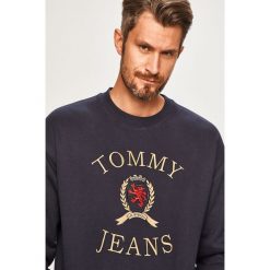 Tommy Jeans - Bluza. Niebieskie bluzy nierozpinane męskie Tommy Jeans, l, bez wzorów, z bawełny, bez ramiączek, z kapturem. W wyprzedaży za 239.90 zł.