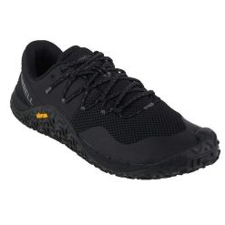 Buty trekkingowe męskie Merrell Trail Glove 7. Czarne buty trekkingowe męskie Merrell, bez wzorów, z gumy, bez zapięcia, do biegania. Za 609.00 zł.