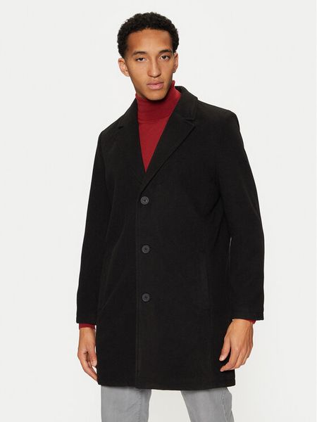 Brave Soul Płaszcz przejściowy MJK-AUGUSTINEBLK Czarny Regular Fit. Czarne płaszcze męskie Brave Soul, m, bez wzorów, z syntetyku, bez kaptura. Za 549.99 zł.