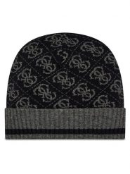 Guess Czapka AM5028 POL01 Czarny. Czarne czapki męskie Guess, na zimę, z aplikacjami, z materiału. Za 159.99 zł.