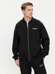 Hugo Bluza 50509978 Czarny Oversize. Czarne bluzy rozpinane męskie Hugo, l, bez wzorów, z bawełny, bez ramiączek, bez kaptura. Za 409.99 zł.