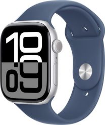 Smartwatch Apple Watch 10 GPS 46mm Silver Alu S/M Niebieski (MWWL3QF/A). Niebieskie zegarki smartwatch Apple. Za 1,940.51 zł.