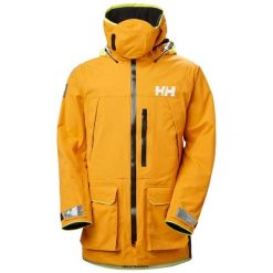 Kurtka wodoodporna Helly Hansen Aegir Ocean. Żółte kurtki męskie Helly Hansen, bez wzorów, sportowe, bez ramiączek, bez kaptura. W wyprzedaży za 4,767.00 zł.