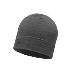 Czapka BUFF® Merino Lightweight SOLID GREY. Szare czapki męskie Buff, bez wzorów, z materiału, sportowe. Za 79.99 zł.