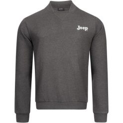 Jeep Męska Bluza Bomber Neck XL - Styl i Komfort. Bluzy z polaru męskie Jeep, m, bez wzorów, z bawełny, casualowe, bez ramiączek, bez kaptura. Za 207.99 zł.