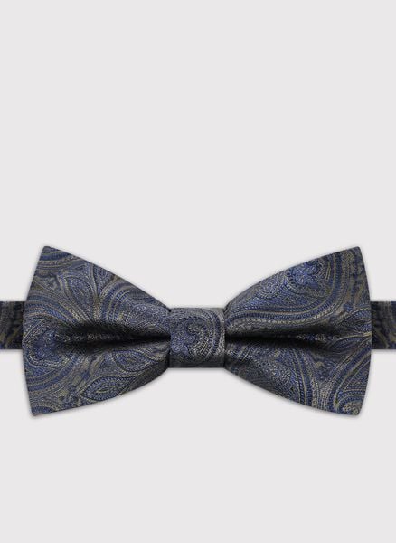 PAKO LORENTE - Żakardowa mucha męska. Niebieskie krawaty i muchy męskie Pako Lorente, bez wzorów, z poliesteru, eleganckie. Za 99.99 zł.