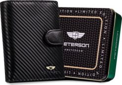 Peterson Skórzany męski portfel Peterson PTN 348Z-CA NoSize. Portfele męskie Peterson, bez wzorów. Za 103.96 zł.
