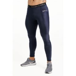 Legginsy do biegania męskie Rough Radical Stone Long z kieszonką. Niebieskie legginsy męskie ROUGH RADICAL, l, bez wzorów, do biegania. W wyprzedaży za 144.42 zł.