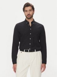 Lindbergh Koszula 30-203344B Czarny Relaxed Fit. Czarne koszule męskie Lindbergh, l, bez wzorów, z bawełny, bez kołnierzyka, bez ramiączek. Za 149.99 zł.