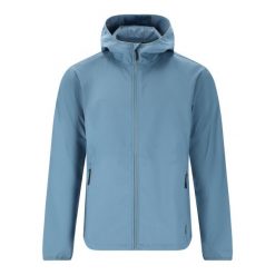 Softshell męski Whistler Luango. Niebieskie kurtki softshell męskie Whistler, m, bez wzorów, z softshellu, bez kaptura, trekkingowe. Za 269.99 zł.