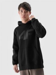 4F Bluza dresowa nierozpinana z kapturem męska - czarna M. Czarne bluzy z kapturem męskie 4f, m, bez wzorów, z bawełny, z kapturem. W wyprzedaży za 119.99 zł.