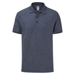 Koszulka Polo Męska Dopasowana. Niebieskie koszulki polo męskie Fruit of the Loom, m, bez wzorów, bez kołnierzyka, bez ramiączek. Za 66.99 zł.