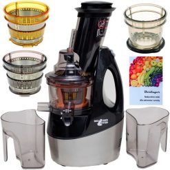 Wyciskarka wolnoobrotowa Berlinger 800W mocna sokowirówka 3 sita duży otwór. Sokowirówki i wyciskarki do soków Germin. Za 699.00 zł.