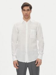 BOSS Koszula 50537381 Biały Regular Fit. Białe koszule męskie Boss, m, bez wzorów, ze lnu, bez kołnierzyka, bez ramiączek. Za 259.99 zł.