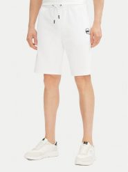 KARL LAGERFELD Szorty sportowe 705014 552900 Biały Regular Fit. Białe szorty sportowe męskie KARL LAGERFELD, bez wzorów, z bawełny, sportowe. Za 469.99 zł.