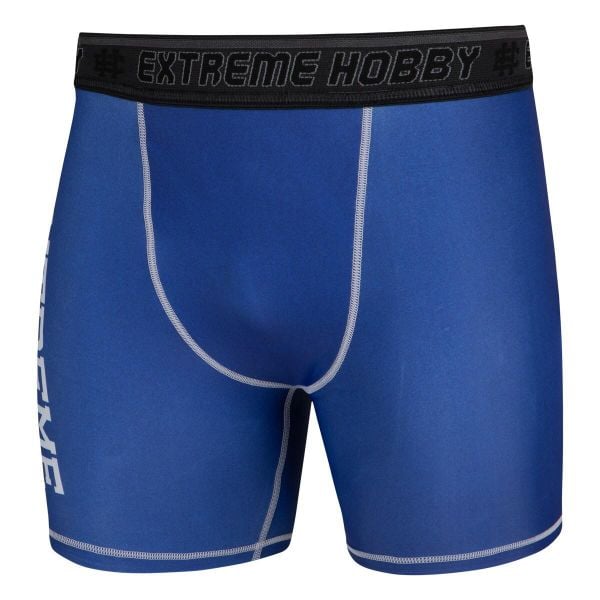 Spodenki Vale Tudo do MMA męskie EXTREME HOBBY TRACE. Niebieskie szorty sportowe męskie EXTREME HOBBY, bez wzorów, z elastanu, sportowe. Za 168.00 zł.