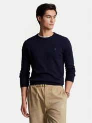 Polo Ralph Lauren Sweter Ls Sf Cn Pp 710684957001 Granatowy Slim Fit. Niebieskie kardigany męskie Polo Ralph Lauren, m, bez wzorów, z bawełny, bez ramiączek. Za 699.99 zł.