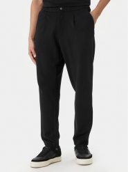 Calvin Klein Spodnie materiałowe LV04LF607G Czarny Tapered Fit. Czarne spodnie na co dzień męskie Calvin Klein, bez wzorów, z materiału. Za 529.99 zł.