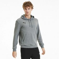 Bluza treningowa męska Puma teamGOAL 23 Causals Hoody. Szare bluzy nierozpinane męskie Puma, m, bez wzorów, z poliesteru, sportowe, bez ramiączek, bez kaptura. Za 195.90 zł.