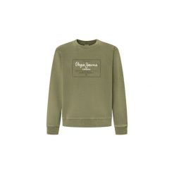 Bluza Pepe Jeans Simon. Brązowe bluzy nierozpinane męskie Pepe Jeans, m, bez wzorów, z jeansu, bez ramiączek, bez kaptura. W wyprzedaży za 316.05 zł.