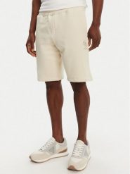 Guess Szorty sportowe M5GD10 KCN01 Écru Regular Fit. Szorty sportowe męskie Guess, z aplikacjami, z bawełny, sportowe. Za 159.99 zł.