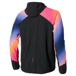 Kurtka Mizuno Active Alpha. Czarne kurtki treningowe męskie Mizuno, bez wzorów, bez kaptura, do biegania. W wyprzedaży za 360.00 zł.