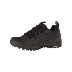 Buty trekkingowe niskie unisex Alpine Pro Omere Vibram. Czarne buty trekkingowe męskie Alpine Pro, bez wzorów, sportowe, przed kostkę, bez obcasa, bez zapięcia. W wyprzedaży za 399.00 zł.