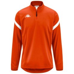 Bluza dresowa 1/2 zip Kappa Dolvole. Białe bluzy rozpinane męskie Kappa, bez wzorów, z dresówki, sportowe, bez ramiączek, bez kaptura. Za 207.50 zł.