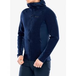 Bluza z kapturem męska Rab Capacitor Hoody. Niebieskie bluzy nierozpinane męskie RAB, m, bez wzorów, bez ramiączek, z kapturem. Za 308.99 zł.