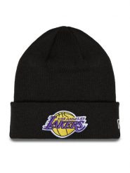 New Era Czapka Essential Cuff Beanie Los Angeles Lakers Hat 60348856 Czarny. Czarne czapki męskie New Era, na zimę, bez wzorów, z materiału. Za 139.99 zł.