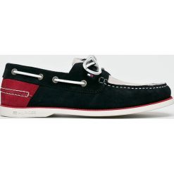 Tommy Hilfiger - Mokasyny. Niebieskie mokasyny męskie Tommy Hilfiger, z gumy, z okrągłym noskiem, bez zapięcia. W wyprzedaży za 319.90 zł.