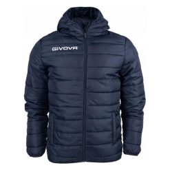 Męska Gruba Kurtka Z Kapturem Z Podszewką. Niebieskie kurtki męskie Givova, m, bez wzorów, z puchu, sportowe, bez ramiączek, z kapturem. Za 295.99 zł.
