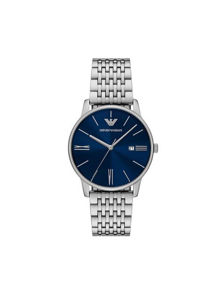 Emporio Armani Zegarek Minimalist AR11674 Srebrny. Szare, analogowe zegarki męskie Emporio Armani, srebrne. Za 899.99 zł.