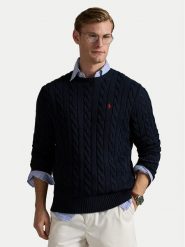 Polo Ralph Lauren Sweter 710775885001 Granatowy Regular Fit. Niebieskie kardigany męskie Polo Ralph Lauren, m, bez wzorów, z bawełny, bez ramiączek. Za 759.99 zł.