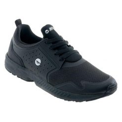 Trampki Męskie Logo Emmet. Czarne trampki męskie Hi-tec, bez wzorów, sportowe, bez zapięcia. Za 207.99 zł.