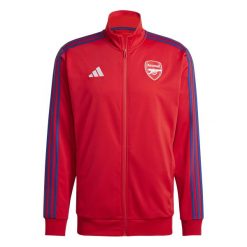 Kurtka z dresu Arsenal DNA 2024/25. Czerwone kurtki męskie ADIDAS, bez wzorów, z dresówki, klasyczne, bez ramiączek, bez kaptura. W wyprzedaży za 274.50 zł.