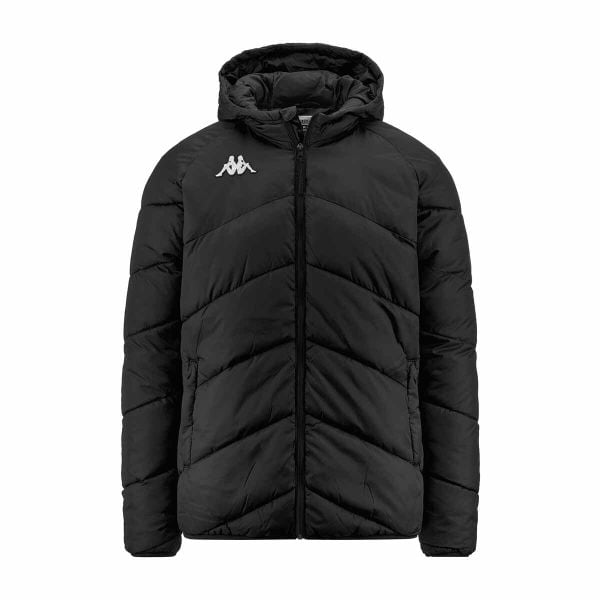 Kurtka puchowa Kappa Vianetto. Czarne kurtki męskie Kappa, na zimę, m, bez wzorów, z nylonu, bez ramiączek, bez kaptura. W wyprzedaży za 298.00 zł.