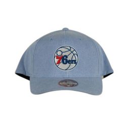 Czapka Philadelphia 76ers washout 110. Niebieskie czapki męskie Mitchell & Ness, bez wzorów, sportowe. Za 206.50 zł.