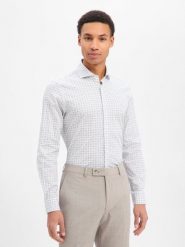 JOOP! Koszula męska - Pares Mężczyźni Slim Fit Bawełna biały|zielony|beżowy wzorzysty, 43. Białe koszule męskie JOOP!, m, bez wzorów, z bawełny, bez kołnierzyka, bez ramiączek. Za 579.95 zł.