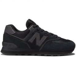 New Balance ML574EVE Sneakersy męskie czarne. Czarne buty sportowe na co dzień męskie New Balance, m, bez wzorów, biznesowe, bez ramiączek, bez kaptura, trekkingowe. W wyprzedaży za 374.25 zł.