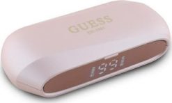 Słuchawki Guess Guess Bluetooth Headphones GUTWSC2MCDSP TWS + Docking Station Pink/Pink Elongated Metallic Printed Logo. Różowe słuchawki bluetooth Guess. Za 170.10 zł.