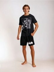 Bawełniana piżama dwuczęściowa Batman - wielobarwny. Piżamy męskie Sinsay, l, bez wzorów, z bawełny, bez kołnierzyka, bez ramiączek. Za 49.99 zł.